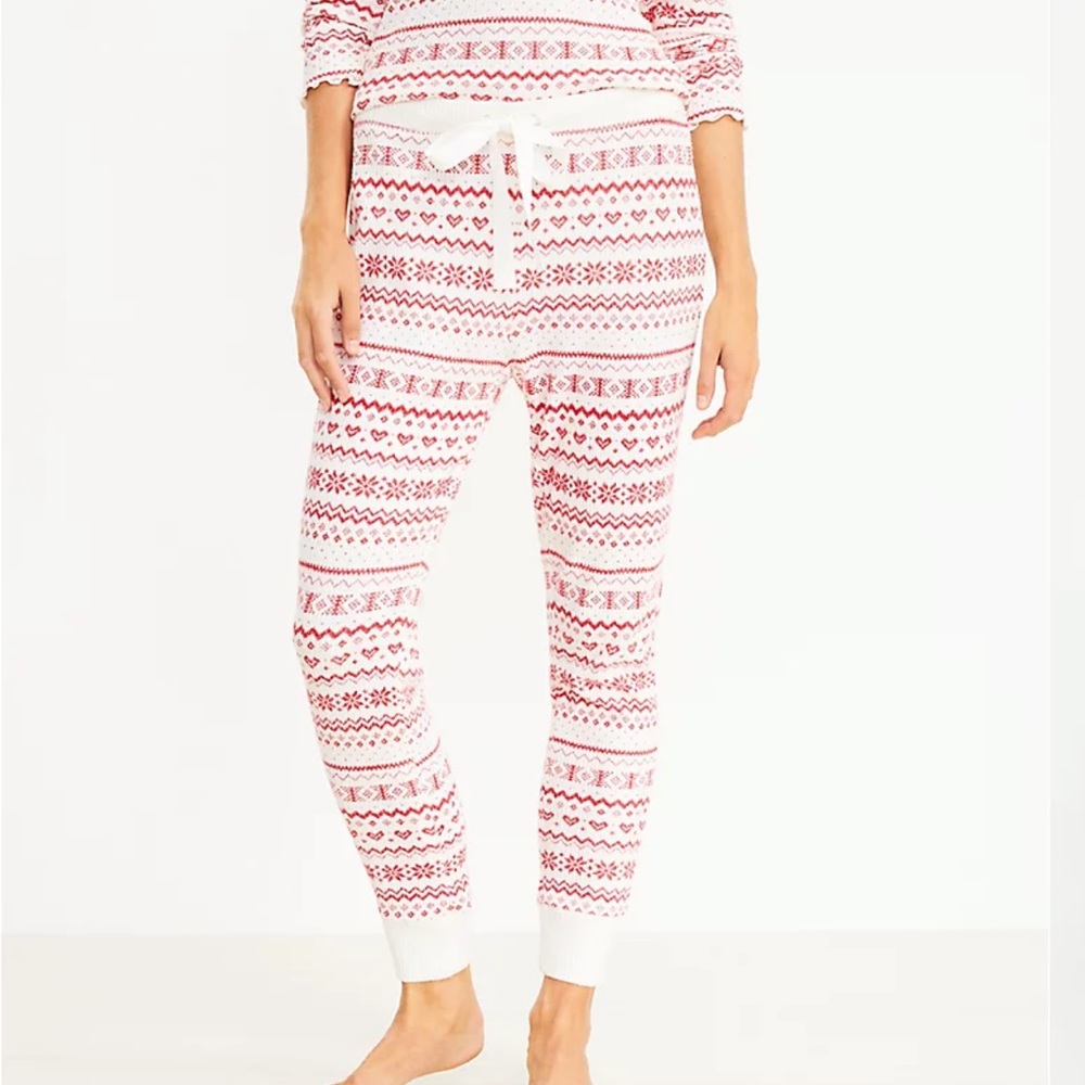 Loft Fair Isle Jogger Pajama Pants